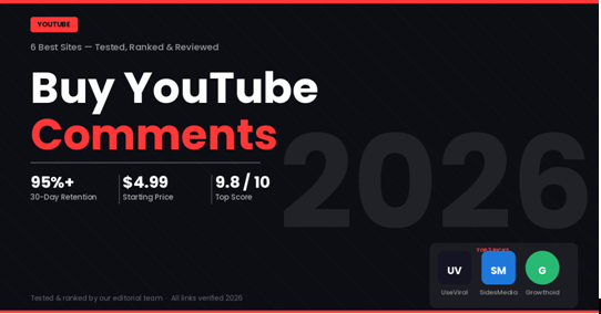 Buy YouTube Comments: 6 Best Sites for Real Engagement (2026)