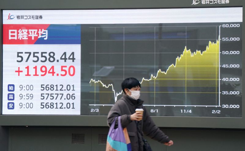 Asian shares fall, yen and Treasuries rise as AI, Iran concerns weigh