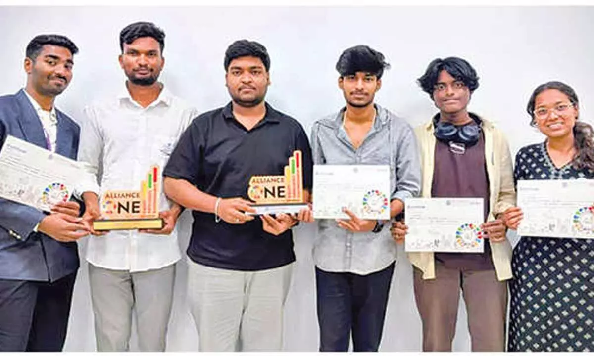 VEMU students win first prize at national hackathon