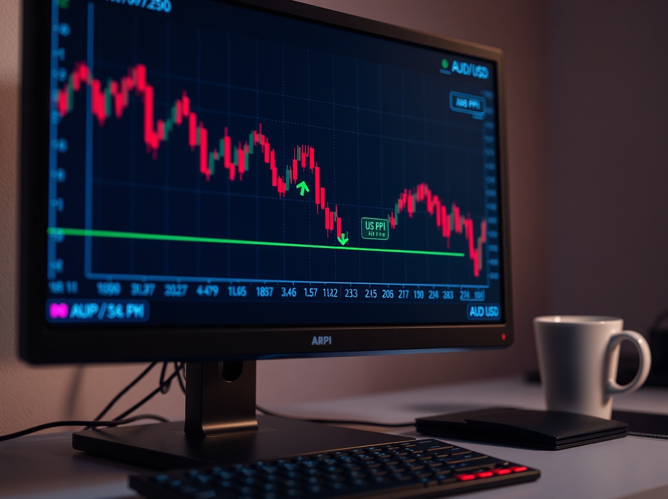 يتراجع الدولار الأسترالي من أعلى مستوياته في الجلسة بعد طباعة مؤشر أسعار المنتجين الأمريكي الساخن