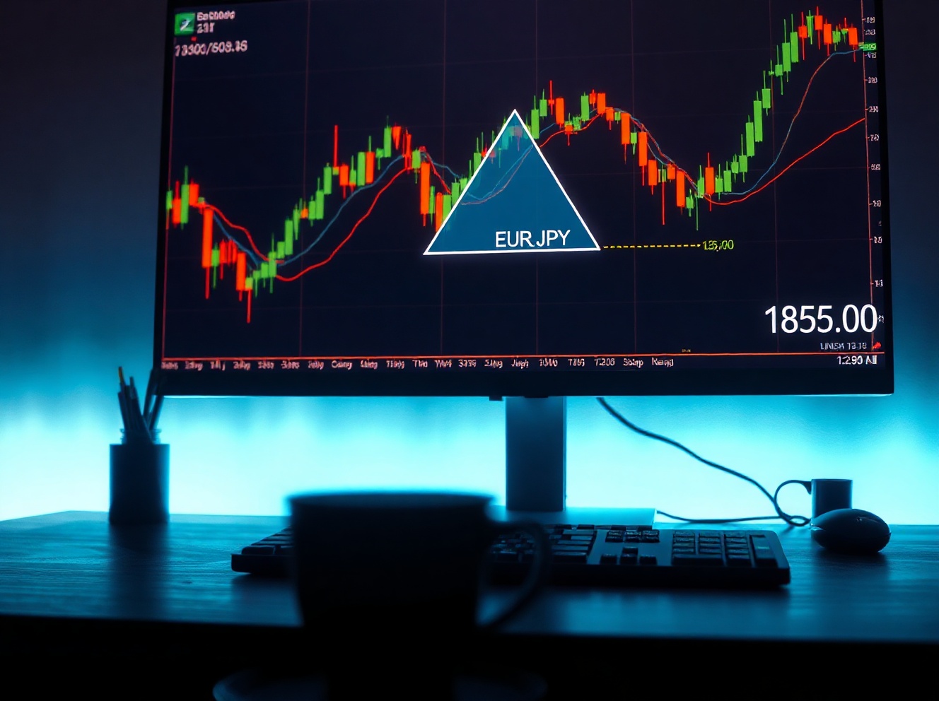 ارتداد زوج يورو/ين EUR/JPY من دعم المثلث: التوقعات الفنية بالقرب من 185.00