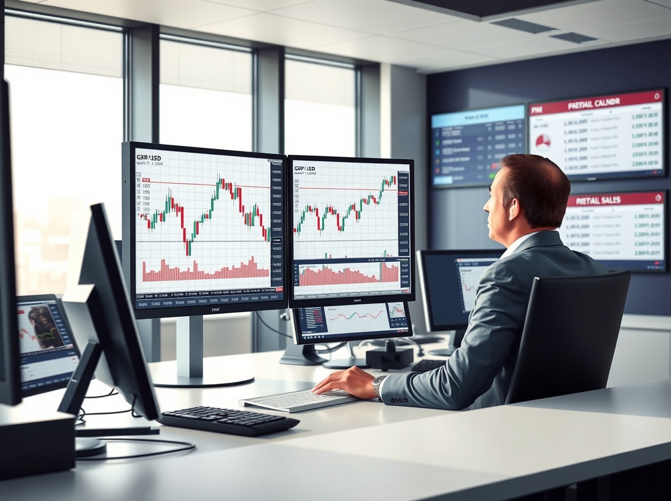 GBP/USD Holds Steady Near 1.35 as Critical UK PMI and Retail Sales Data Loom
