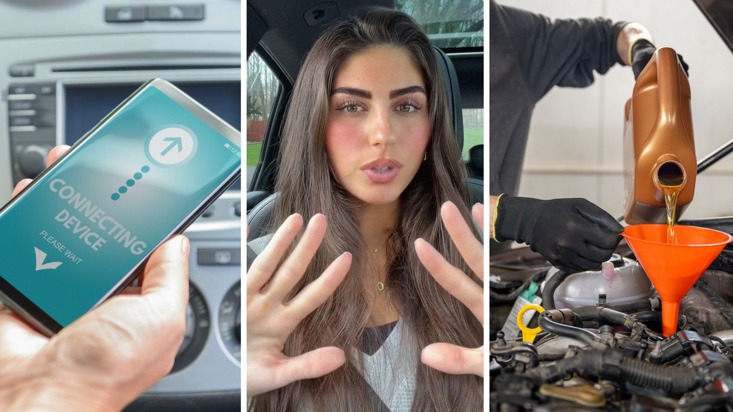 امرأة من ميشيغان تغير زيتها. ثم نسيت أن تفصل جهاز البلوتوث الخاص بها، فيقوم تلقائيًا بتشغيل أكثر الأشياء إحراجًا على الإطلاق
