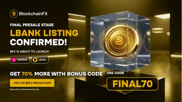 ترتفع TIA إلى 0.3558 دولارًا أمريكيًا مع اقتراب البيع المسبق للعملات المشفرة BlockchainFX من 15 مليون دولار أمريكي، وفرصة أخيرة للشراء بسعر 0.035 دولارًا أمريكيًا باستخدام رمز FINAL70