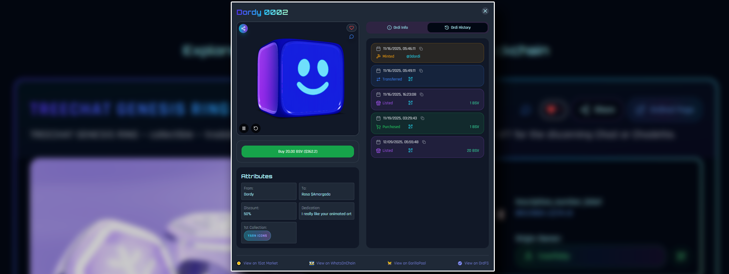 منصة 3DOrdi المتكاملة تُحيي رموز 1Sat Ordinals الرقمية غير القابلة للاستبدال (NFT).
