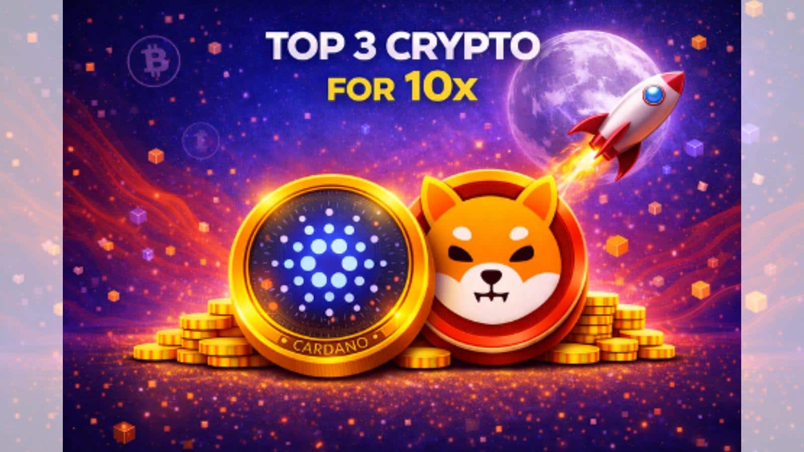 أفضل 3 اختيارات للعملات المشفرة لتحقيق عائد استثمار مضاعف 10 مرات