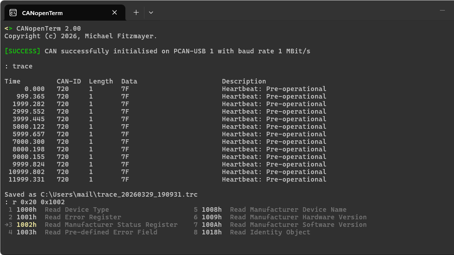 Una herramienta para probar redes CANopen