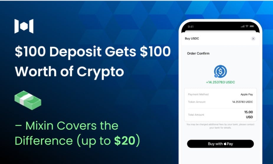 لحظة "Apple Pay" لـ Web3: Mixin تدمج Coinbase لجعل تحويل العملات الورقية إلى العملات المشفرة أسرع من النص
