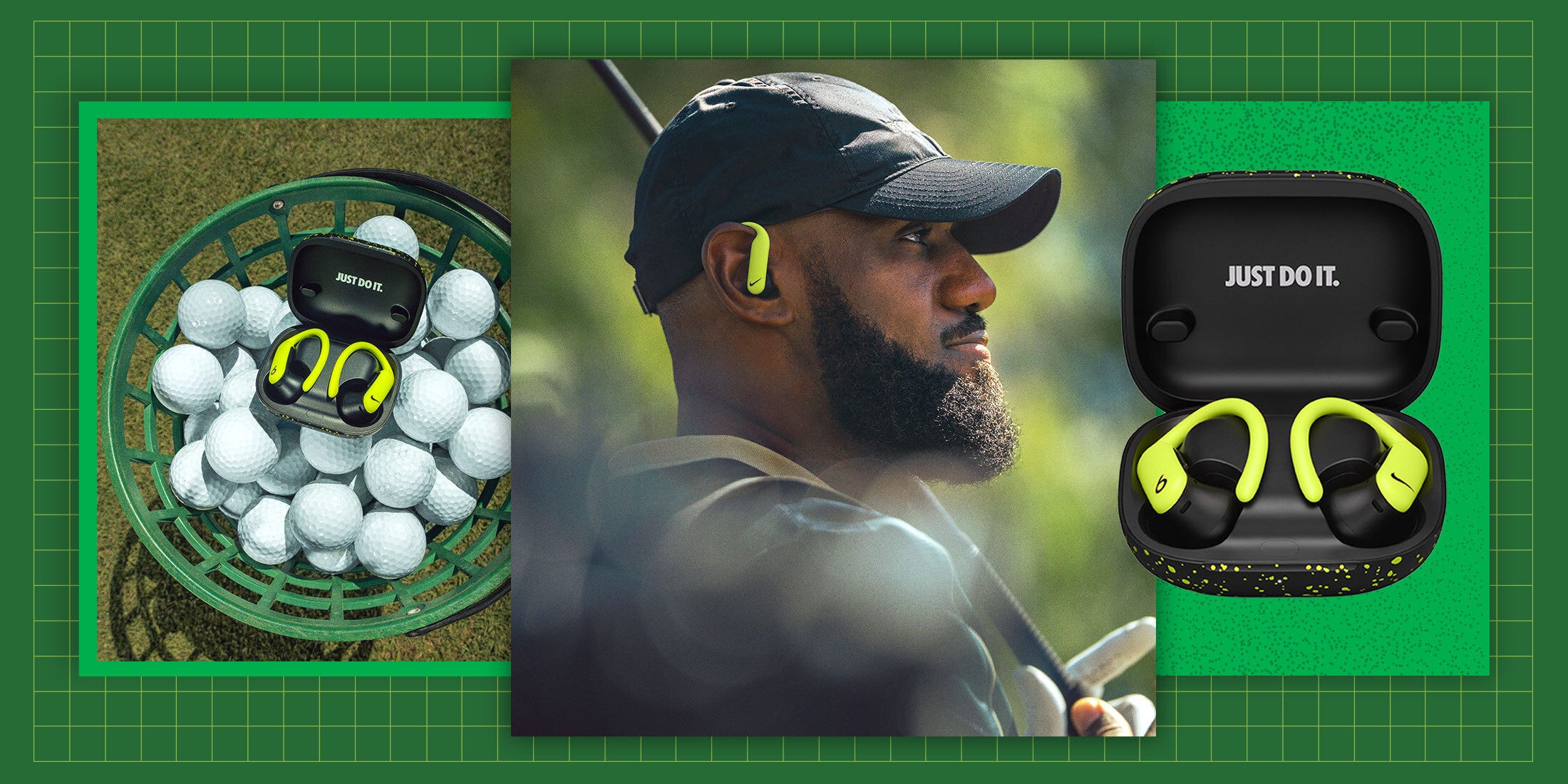 LeBron James no sabe jugar golf, pero los auriculares Nike x Beats le mantienen concentrado en el juego