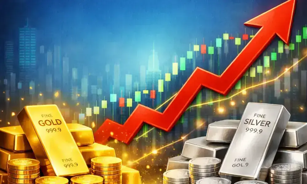 "الذهب يقترب من 5600 دولار للأوقية مع إقبال المستثمرين على الملاذات الآمنة، والفضة تتجه نحو 120 دولارًا."