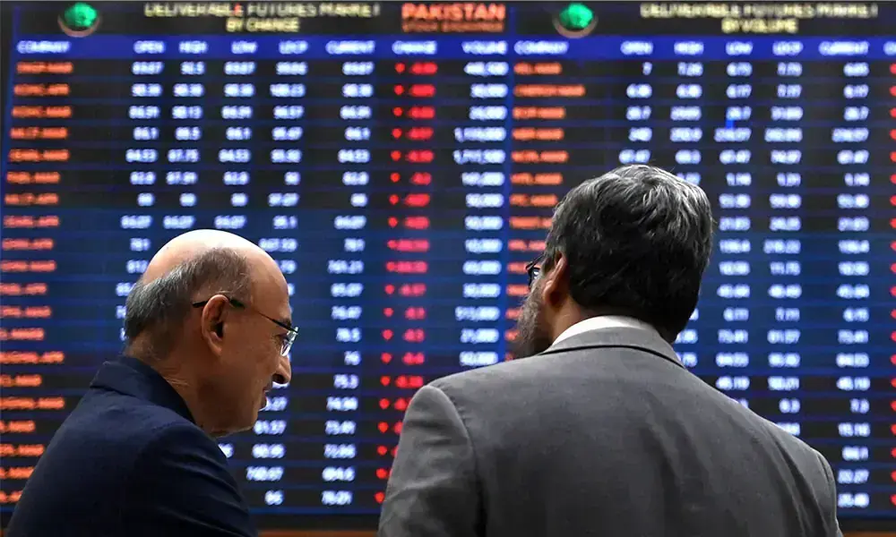 La venta de la bolsa de valores, KSE-100 pierde más de 1.400 puntos