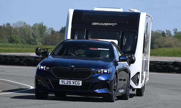 BMW 5 Series hybrid estate wins top prize at Tow Car caravanning Oscars - as experts say EVs still aren't suitable