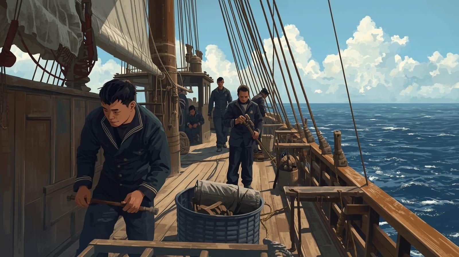 When does NRI status apply to Indian crew working on a foreign ship?