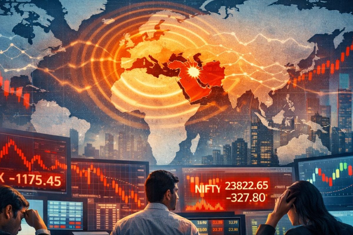 Sensex Slides Below 73,700, Nifty Nears 23,100 As Global Mood Turns Risk-Off