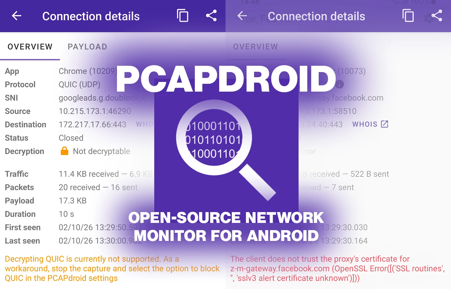 Product showcase: PCAPdroid analyzes Android app network activity