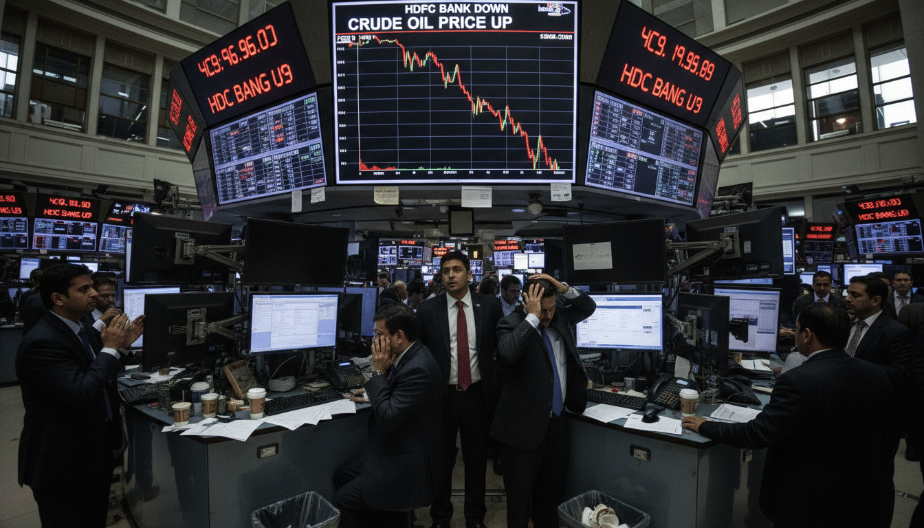 El mercado se hunde ante el aumento del crudo y la caída del HDFC Bank
