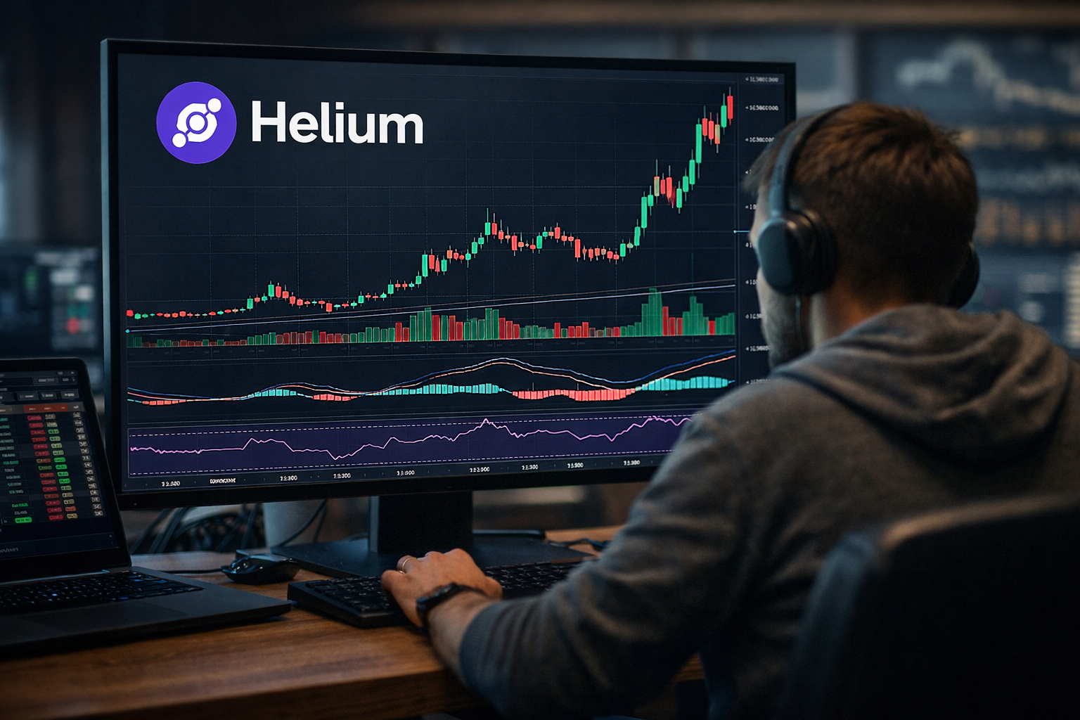 Helium coin spikes above key averages, but RSI signals caution