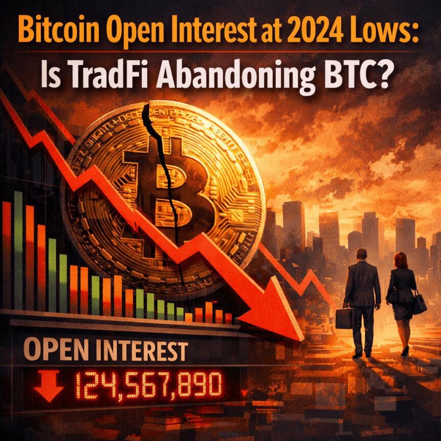 Bitcoin Open Interest At 2024 Lows: Is Tradfi Abandoning BTC?