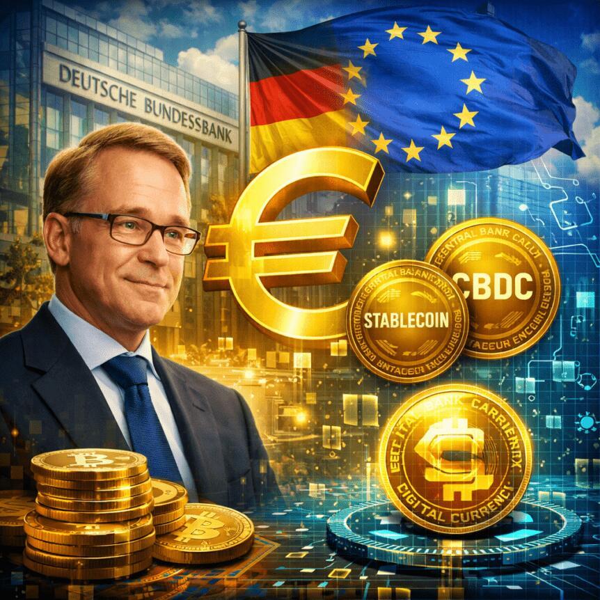 El presidente del Banco Central de Alemania promociona las monedas estables y los CBDC para la UE