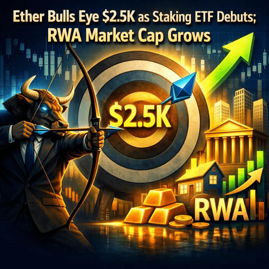 تتطلع شركة Ether Bulls إلى 2.5 ألف دولار أمريكي مع ظهور Stake ETF لأول مرة في القيمة السوقية لـ RWA