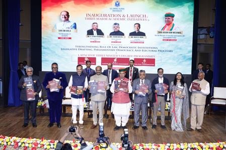 LS Speaker And Law Minister Launch JGU's Three New Masters Degree Programmes