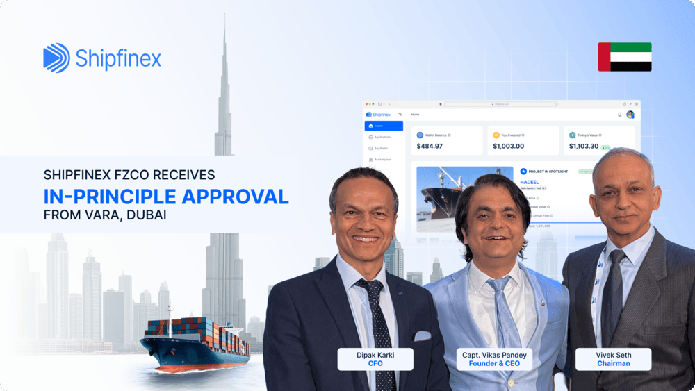 Shipfinex Receives In-Principle Approval From VARA, Advancing Its Maritime Asset Tokenization Roadmap