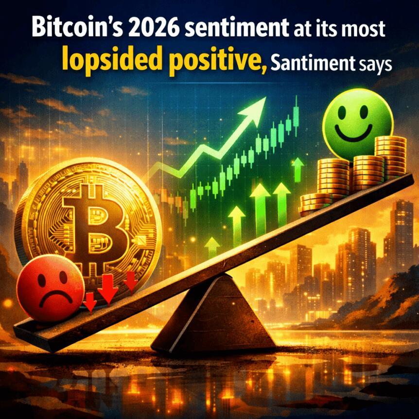 يقول سانتيمنت إن معنويات البيتكوين لعام 2026 في أكثر حالاتها إيجابية غير متوازنة