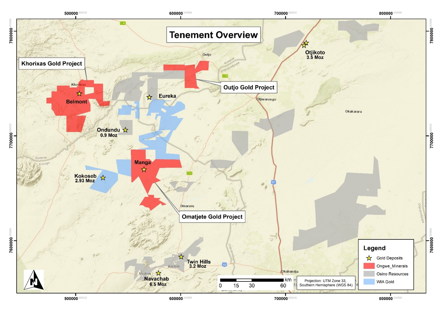 Ongwe Minerals Commences Drill Program on Its Gold Exploration Projects in Namibia
