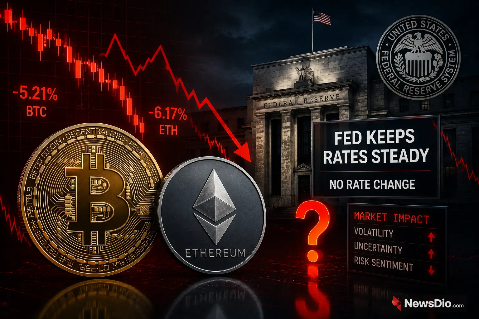 Bitcoin & Ethereum Dip: Unpacking the Fed’s Steady Rate Decision Impact on Crypto