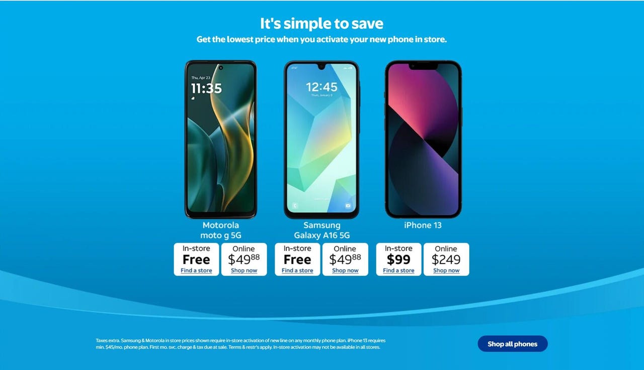 Puede obtener un nuevo iPhone 13 por solo $ 99 en Walmart: así es como