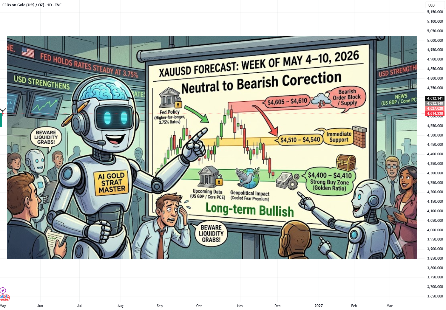 XAUUSD: Pronóstico: Semana del 4 al 10 de mayo de 2026