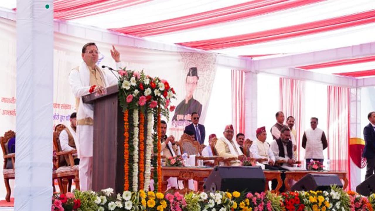 CM Dhami lays foundation for Rs 1203 lakh road project in Dehradun