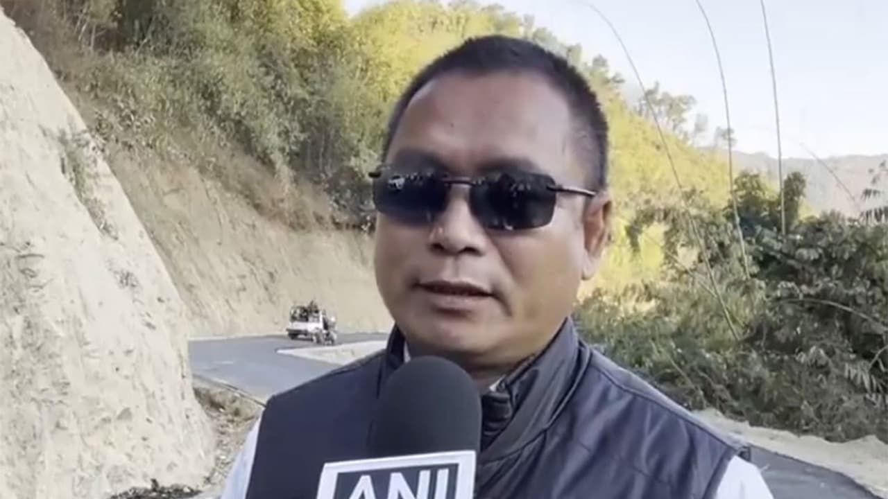 Manipur: MLA Haokip inspects Henglep-Churachandpur road construction