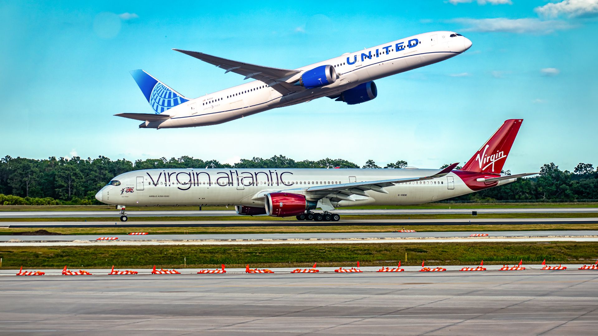 إليكم حجم طائرة الإيرباص A350-1000 مقارنة بطائرة بوينغ 787-10 دريملاينر