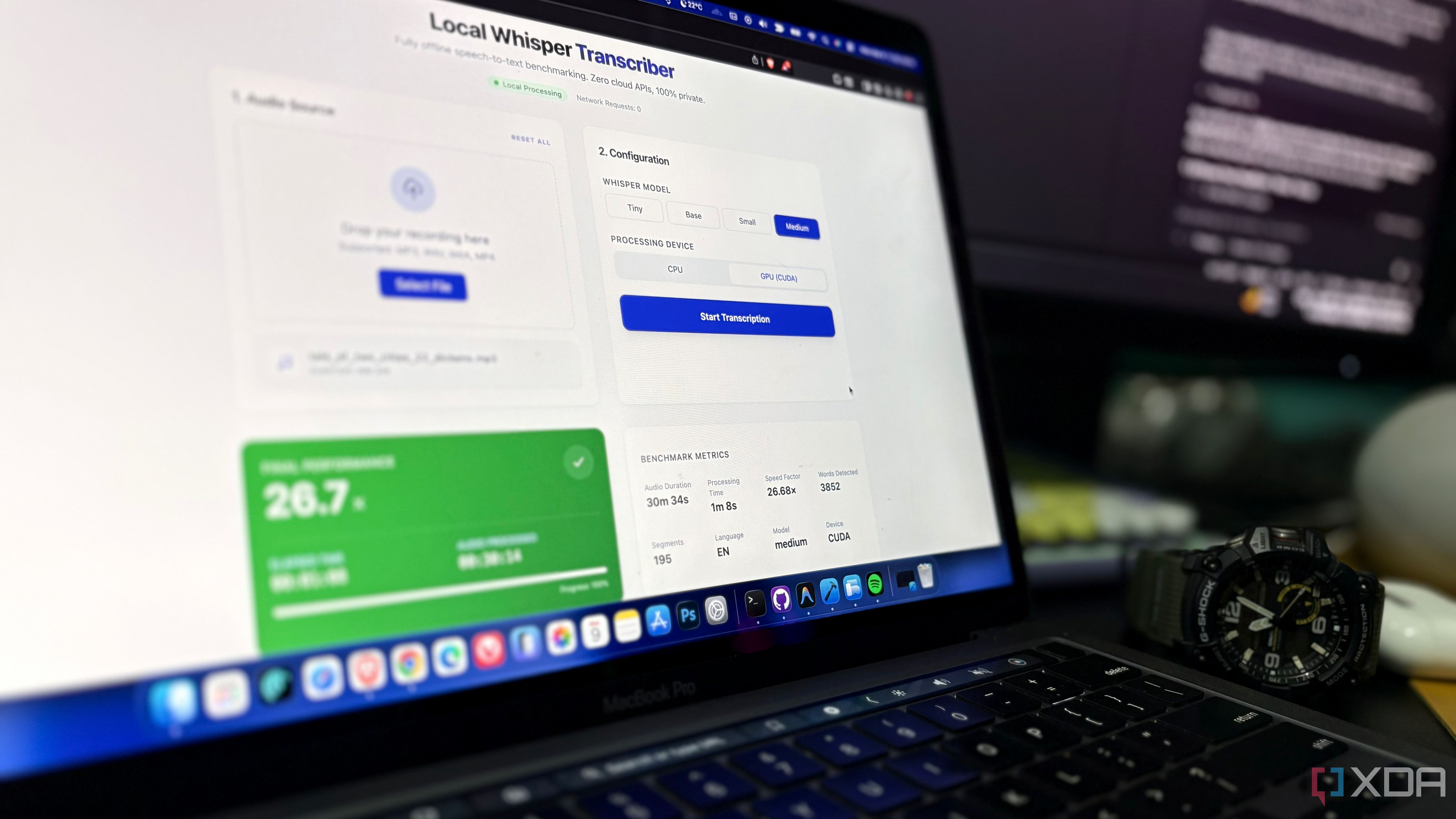 Local Whisper transcribe reuniones de una hora en minutos sin enviar una sola palabra a ningún servidor