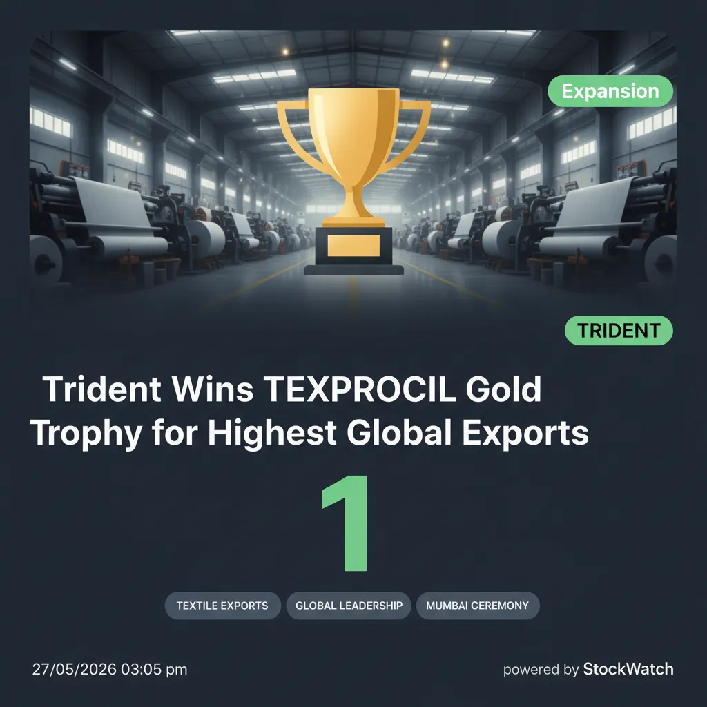 Trident Wins TEXPROCIL Gold Trophy for Highest Global Exports