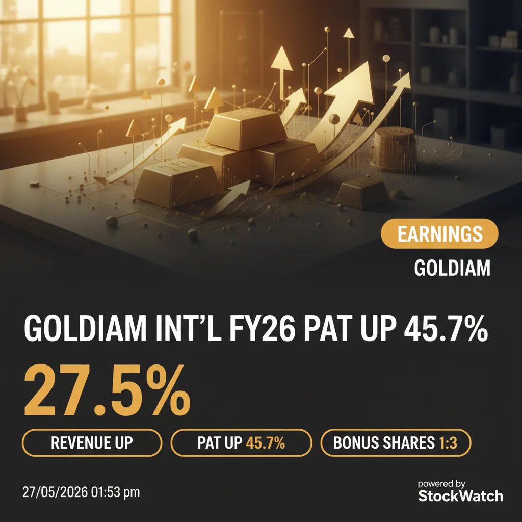Goldiam Int'l FY26 PAT up 45.7% to ₹1705.9 Million