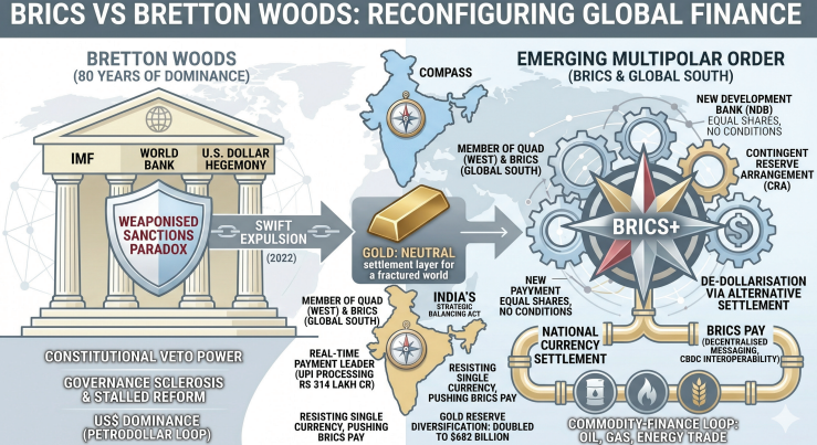 BRICS vs Bretton Woods se trata de una reconfiguración gradual de la arquitectura financiera mundial