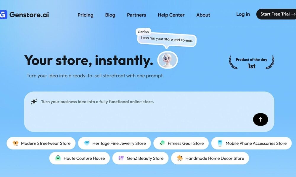 من الفكرة إلى المتجر الحي في دقائق: Genstore تطلق التجارة المعتمدة على الذكاء الاصطناعي الأصيل بفرق وكلاء مستقلة.