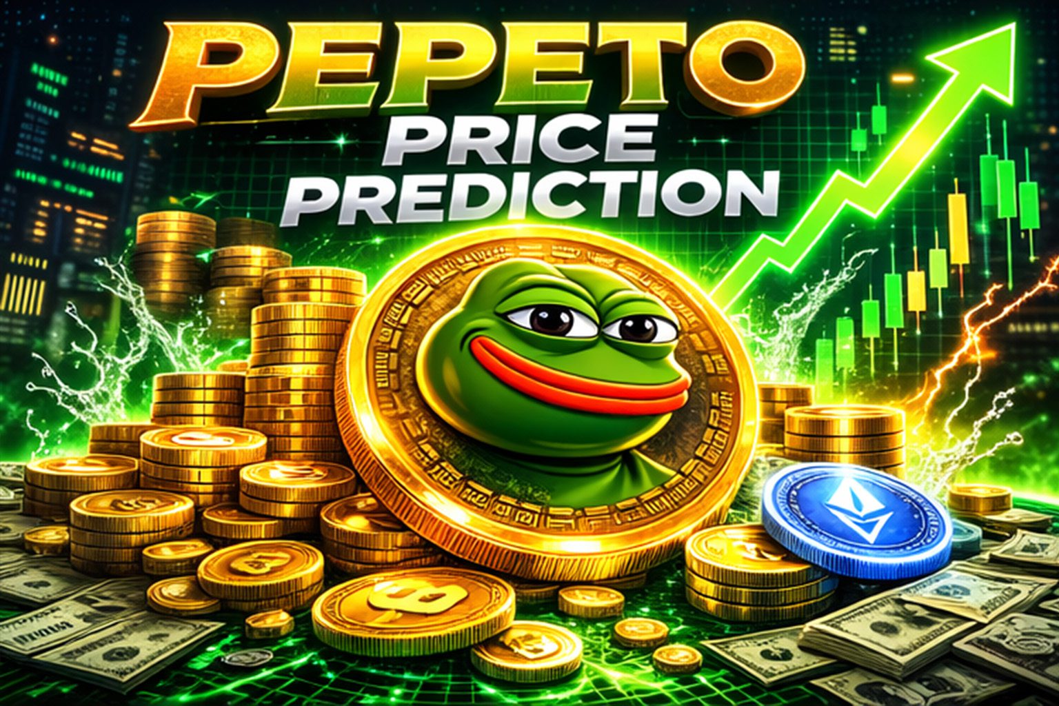 La predicción del precio de Pepeto apunta a 150x mientras ETH y BTC anclan la configuración de entrada temprana