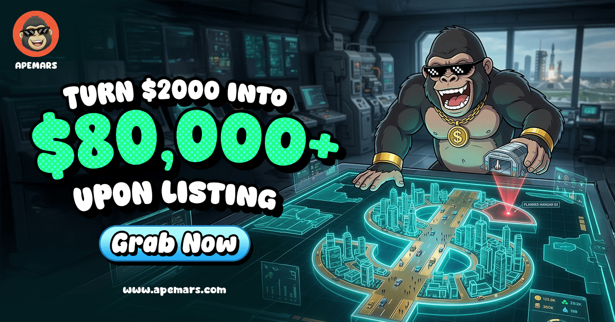 Precio de la etapa 12 $ 0,00012506: CoinMarketCap News destaca a APEMARS como la mejor criptomoneda para observar ahora junto con Bitcoin e Hyperliquid