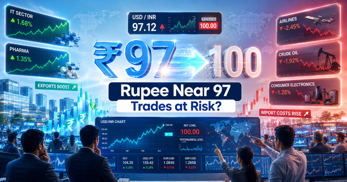 Rupee Near 97: The 5 Trades That Break If USD/INR Moves Toward 100