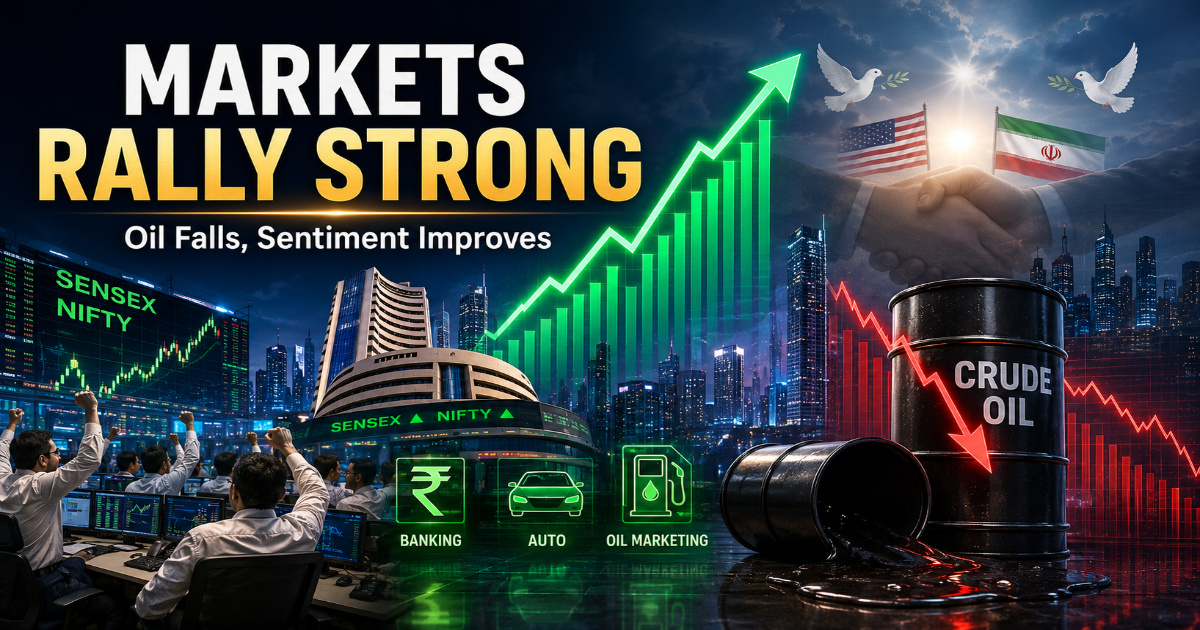 مؤشر Sensex يرتفع بمقدار 1074 نقطة مع استعادة Nifty لـ 24000 نقطة وسط تفاؤل بشأن اتفاق السلام بين الولايات المتحدة وإيران