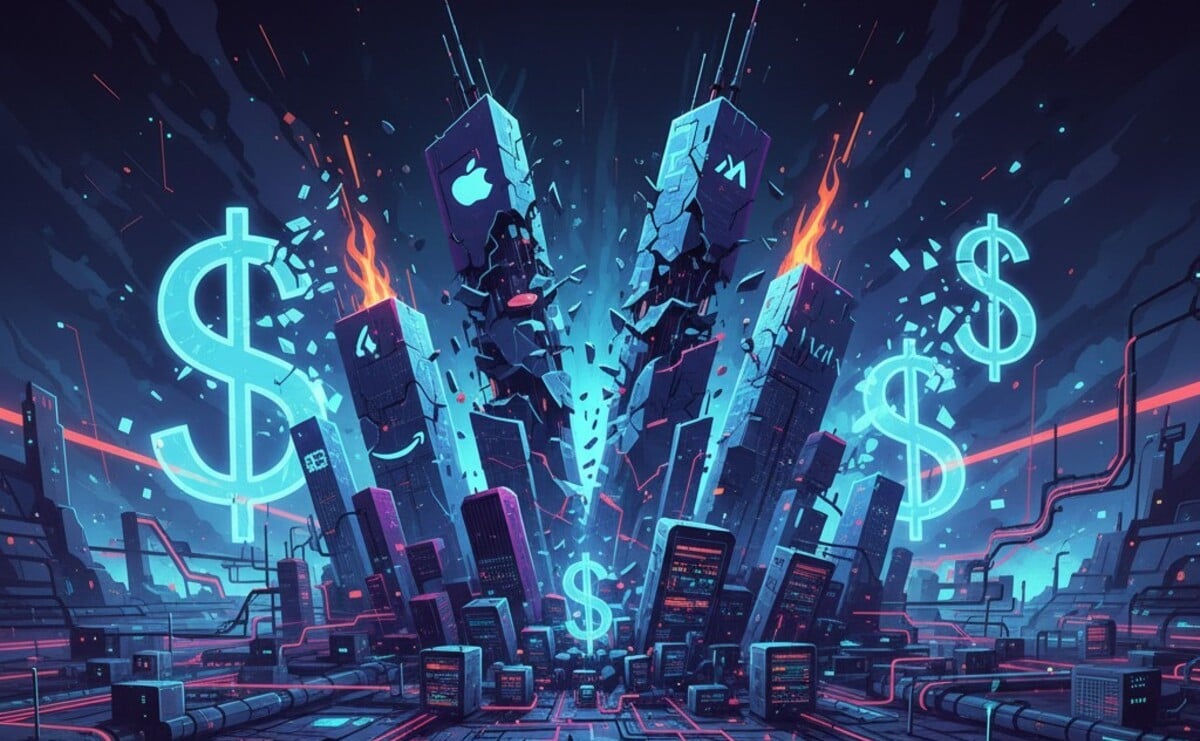 تراجُع تقييمات شركات التكنولوجيا الكبرى بتريليون دولار وسط طفرة إنفاق قياسية على الذكاء الاصطناعي.