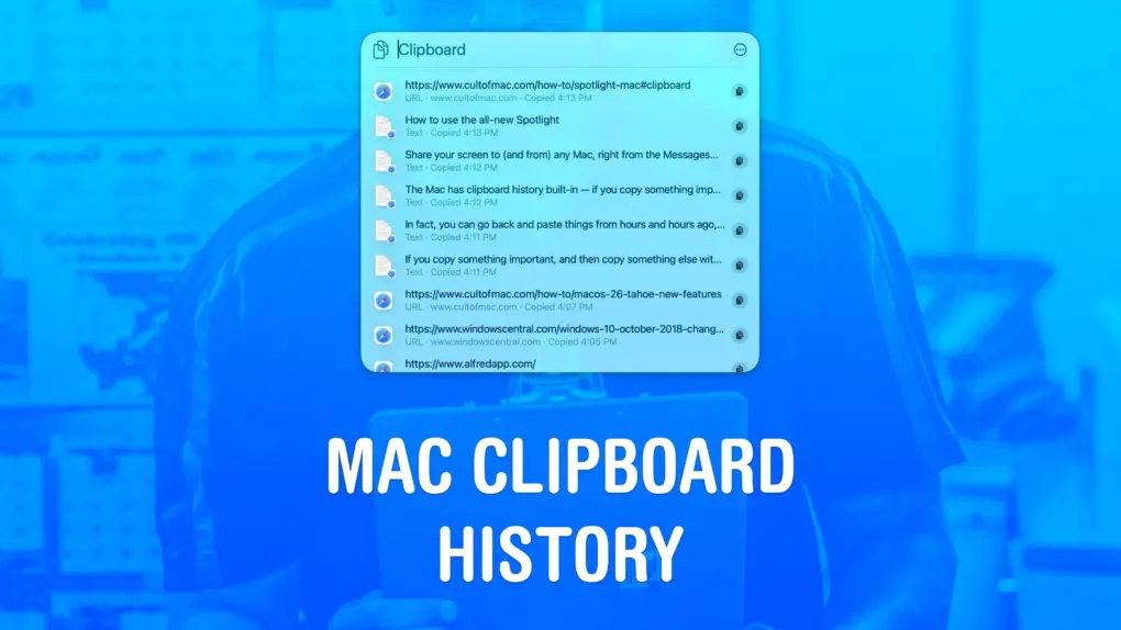 افتح سجل الحافظة المخفية لجهاز Mac باستخدام خدعة Spotlight الجديدة