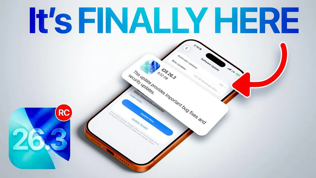 iOS 26.3 RC: مزايا تغيّر قواعد اللعبة لا يمكنك تفويتها!