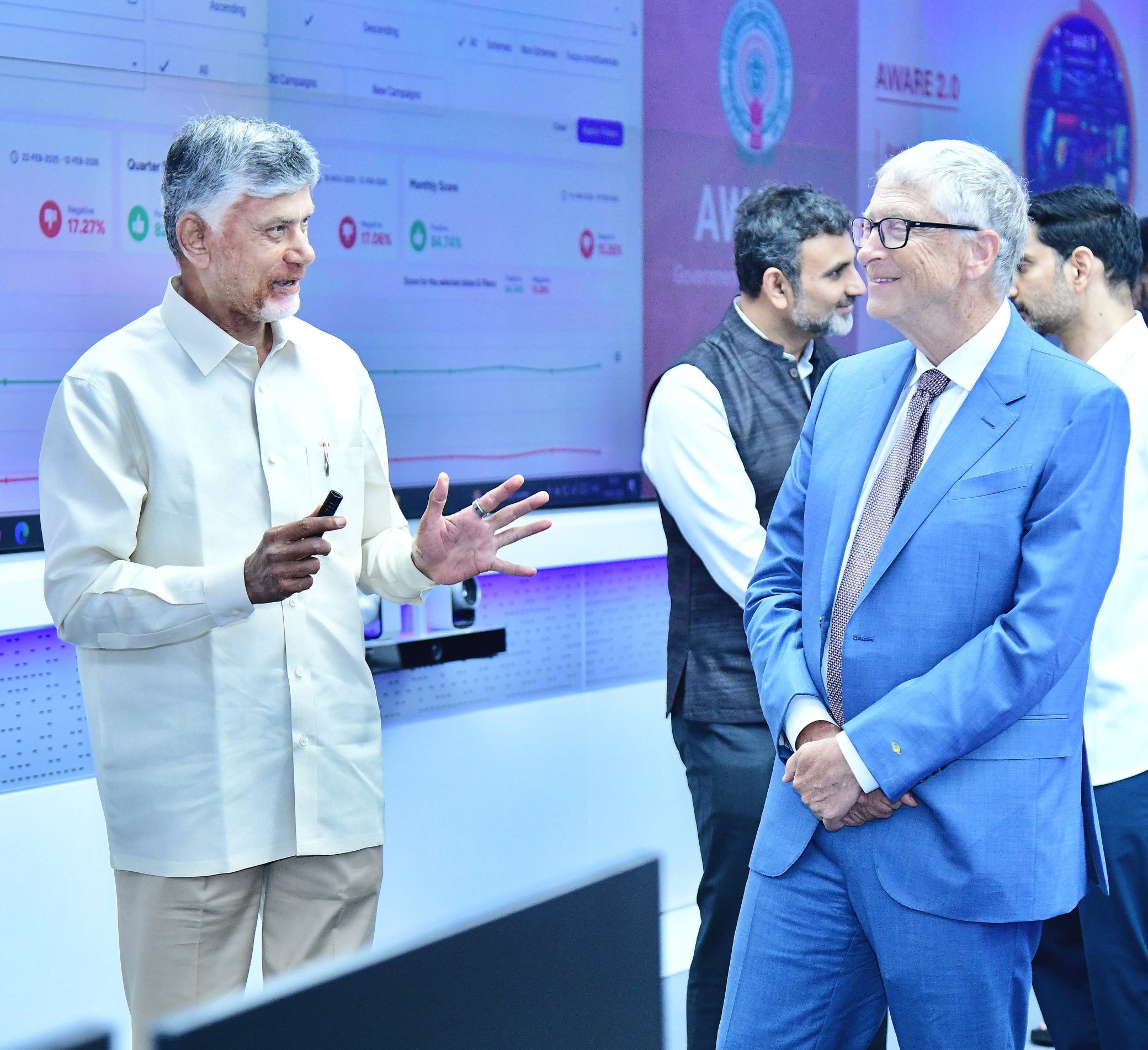 Bill Gates discusses technology in governance and public health in Andhra Pradesh