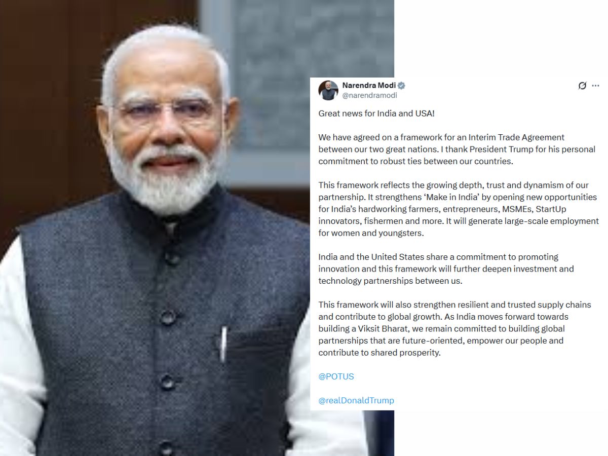 PM Modi Hails India–US Trade Deal, Calls It ‘Great News’ As Both Nations Announce Framework For Interim Agreement