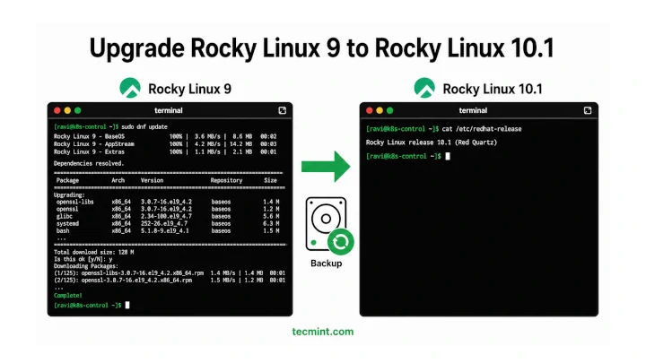 Upgrade Rocky Linux 9 to Rocky Linux 10.1