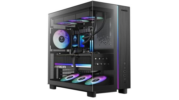 GAMDIAS' new ATLAS M4 PC chassis offers panoramic views and a front-mounted PSU